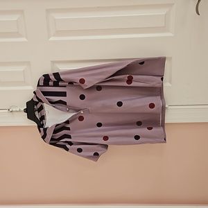 Purple and Black Patterned Pullover